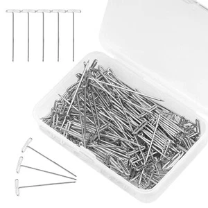 120PCS 1 Inch Stainless Steel T-Pins Sewing Wig Pins Blocking DIY Crafts - Picture 1 of 7