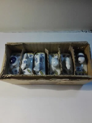 ANELLI PORTA TOVAGLIOLI    PACCO DI NUMERO 6 PEZZI   IN CERAMICA - Immagine 1 di 2