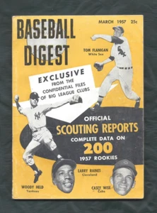 1957 Baseball Digest Magazine Roger Maris Brooks Robinson Curt Flood Rookie VGNL - Picture 1 of 3