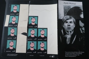 9 Andy Warhol Stamps; 37 cents face value; Not mint; Unused - Picture 1 of 4