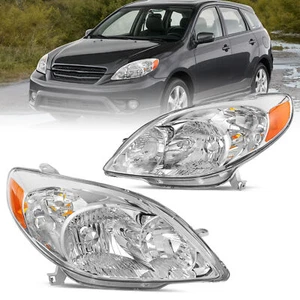 Halogen Headlights Headlamps for 2003-2008 Toyota Matrix Left & Right Pair 03-08 - Picture 1 of 9