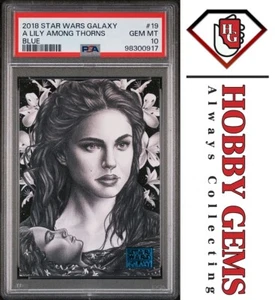 PADME AMIDALA PSA 10 2018 Topps Star Wars Galaxy 8 A Lily Among Thorns Blue #19 - Picture 1 of 2