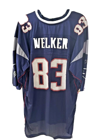 VINTAGE NEW ENGLAND PATRIOTS WES WELKER #83 JERSEY REEBOK MENS SIZE 2XL BLUE NFL Cover