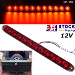 11 LED Brake Stop Tail Light Bar Slim Strip Lamp Truck Trailer UTE Caravan 12V - Picture 1 of 12