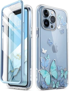 Blue Butterfly Style Case for iPhone 13 Pro Max 6.7 inch (2021 Release) - Picture 1 of 8