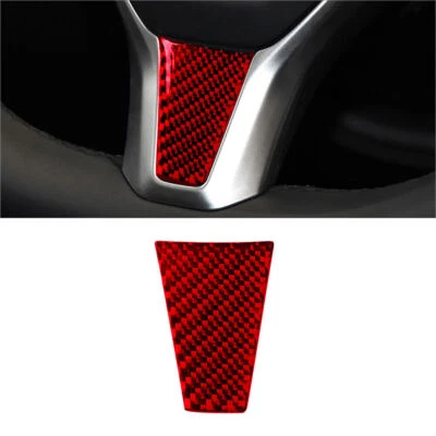 Cubierta de barbilla interior de fibra de carbono roja para Tesla S X 2017-2018 Foto 1 de 4