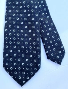Corbata Ermenegildo Zegna Couture azul marino seda montura puntada siete pliegues - Imagen 1 de 6