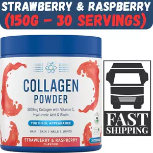 Collagen Powder Hydrolysed Peptides Vitamin C Hyaluronic Acid Biotin 30 Servings - Picture 1 of 27