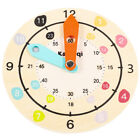  Toy Clocks Kids Math Learning Wall Preschool Toddler Wooden