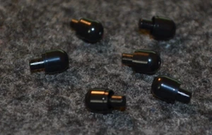 (6) 1x1 Black Color Round Dome Bulb / Tip Bricks ~ New Lego Parts - Picture 1 of 1