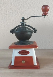 Kaffeemühle aus Keramik/Holz/Guß - Vintage - 23 cm - Bild 1 von 4