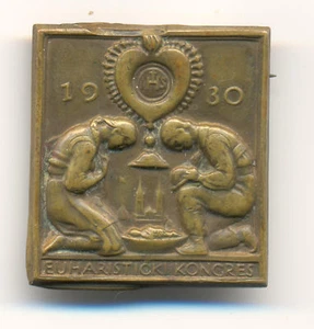 🔴YUGOSLAVIA  Croatia Eucharistic Congress 1930 by model of Ivo Kerdic - badge🔴 - Picture 1 of 2