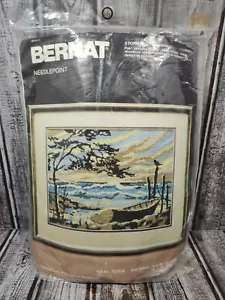 1985 Bernat WN7016 Storm Tide Needlepoint Kit 16"x20" Frame 1985 New Sealed - Picture 1 of 6