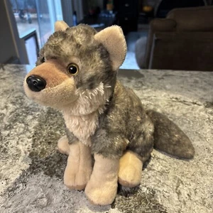 Wild Republic Gray Wolf Cub Pup Plush Realistic Stuffed Animal 11" - Picture 1 of 8