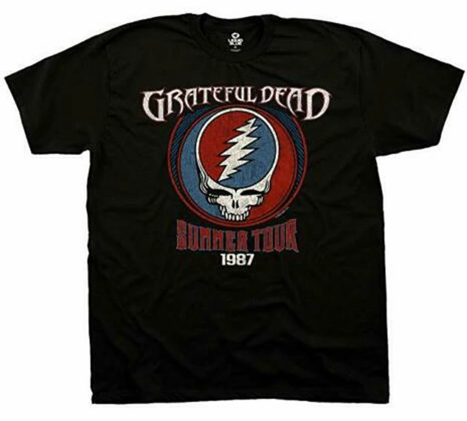Official Grateful Dead Summer Tour 1987 Mens Black T Shirt Grateful Dead Tee - Image 1 of 1