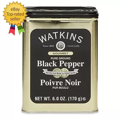 Gourmet Spice Tin, Pure Ground Black Pepper, 6 Oz. Tin, 1-Pack - Image 1 of 4