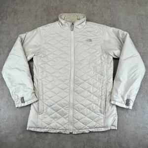 North Face Jacket Girls Extra Large Ivory Puffer Quilted Hiking Camping Outdoor - Picture 1 of 9