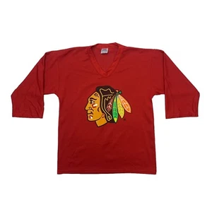 Chicago Blackhawks Illinois Amateur Hockey Jersey Boy Youth 14-16 Red Mesh Shirt - Picture 1 of 9