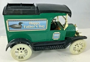 Fathers Day Collectible Gift Bank Ford Motor Co Vintage 1992 Green Die Cast New - Bild 1 von 7