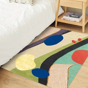 Rugs For Living Room, Hand Tufted Carpet, 8x11 Geometric Pattern Rug, Bedroom - Picture 1 of 6