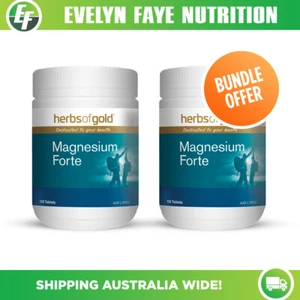HERBS OF GOLD Magnesium Forte - 120 Tablets X 2 (240 Tablets Total) - Picture 1 of 2