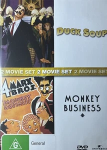 DVD NEW: Duck Soup + Monkey Business - 1933 + 1952 Black & White Comedy Films - Picture 1 of 2