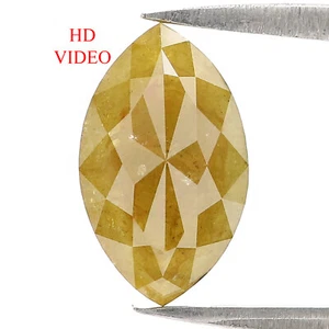 Diamante natural suelto talla marquesa de 1,65 quilates 11,10 mm diamante color amarillo QL8849 - Imagen 1 de 8