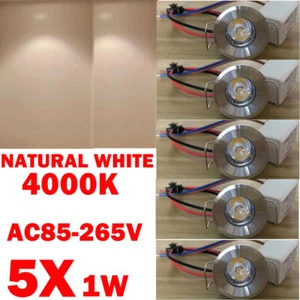 5X Silver AC85-265V Natural White 4000K Recessed LED Ceiling Down Light Lamp US - Picture 1 of 15