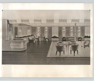Design Drawing Lounge Interior SHIP 'Milwaukee Clipper' VINTAGE 1941 Press Photo - Picture 1 of 2