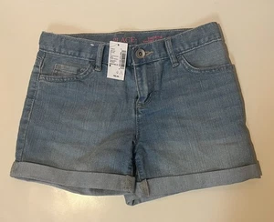 NEW Girls Children’s Place Size 8 Shortie Short Court Shorts Rose Wash Roll Cuff - Picture 1 of 3