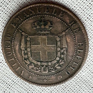 1858 Italy Governo Della Toscana 5 Centimi Copper Coin - Picture 1 of 2