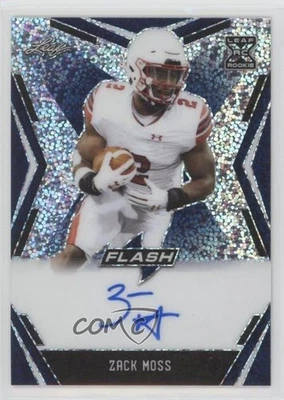 2020 Leaf Flash Purple /25 Zack Moss #BA-ZM1 Rookie Auto RC - Image 1 of 2