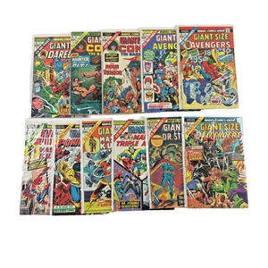 Lote de 13 cómics de Marvel Comics tamaño gigante de la Edad de Bronce - varios títulos 1975 - Imagen 1 de 12