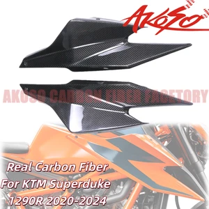 Carbon Fiber For KTM 1290 Super Duke R 2020-2024 Front Spoiler Side Panel Cover - Picture 1 of 11