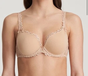 Sujetador Marie Jo Jane Nude Beige Convertible Correas Encaje Talla 32D - Imagen 1 de 9