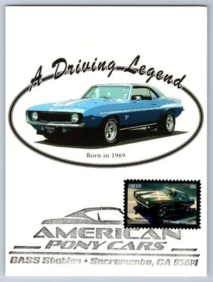 #5717 Pony Cars 1969 Chevy Camaro FDC Maxi Card w/Pictorial Cancel - Image 1 of 2