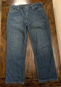Carhartt 40x32 Relaxed Fit Blue Denim Jeans Workwear Heavy Duty Rugged Style - Bild 1 von 13