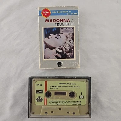 MADONNA - TRUE BLUE Cassette Tape 1986 South Korea OWT-420 Oasis Golden Hit - Image 1 of 4