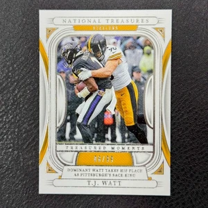 TJ Watt 2024 Panini National Treasures Moments 8/99 Pitsburgh Steelers AE 19 - Picture 1 of 2