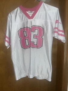 NFL TEAM APPAREL NEW ENGLAND PATRIOTS #83 WES WELKER GIRLS XL MAGLIA ROSA (B66) - Foto 1 di 12