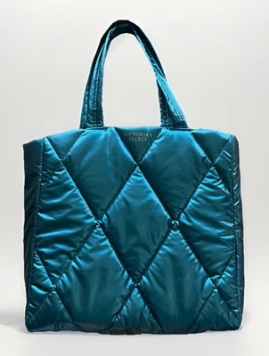 Bolso de Mano Grande Victoria’s Secret Metálico Esmeralda Verde Azulado Nuevo sin Etiquetas Foto 1 de 4