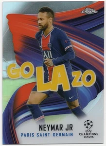 2021 Topps Chrome UEFA Champions League Golazo Refractor #GOL-N Neymar Jr. PSG - Bild 1 von 2