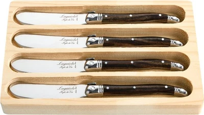 Laguiole Style de Vie Butter knives Premium Line, set of 4, Dark Wood color - Image 1 of 4