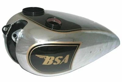  Bsa C11 C12 C10 250cc Petrol fuel gas tank chromed & Black Paint+cap+Free ship — 第 1/3 张图片