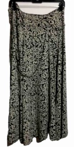 Lapis Women Skirt ALine Fold Over Waist Boho Peasant black and white - Picture 1 of 4