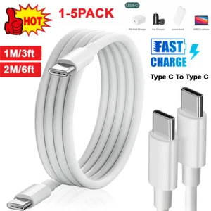 USB C to C Cable Fast Charger For Samsung S24 S23Ultra S22 Note10 Data Sync Lead - Picture 1 of 13