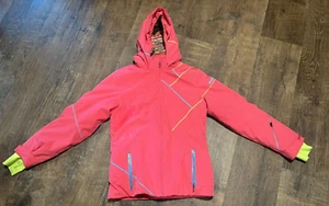 Spyder Youth Winter Snowboard Ski Jacket Size 18 Pink Hooded Full Zip ❄️🎿 - Picture 1 of 6