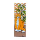 Retro Orange Cat Magnet 420 Pet Portrait Art Stoner Gift Collectible Home Decor