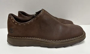 Timberland Hombre Talla 8.5 M Casual Marrón Cuero Zapatos Con Cremallera - Imagen 1 de 12