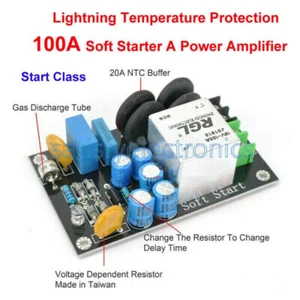 220V 100A Class A Power Amplifier Soft Start Delay Temperature Protection Board - Picture 1 of 4